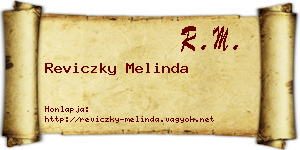 Reviczky Melinda névjegykártya